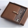 Coffret cadeau de luxe : carnet, stylo et clé USB