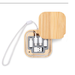 Kit adaptateur USB 6 en 1 en bambou