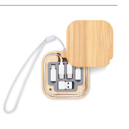 Kit adaptateur USB 6 en 1 en bambou