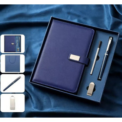 Coffret cadeau de luxe : carnet, stylo et clé USB